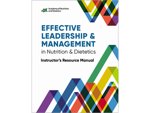Effective Leadership & Management in Nutrition & Dietetics Instructor's Resource Kit Cover
