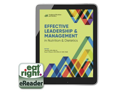 Cover of Effective Leadership & Management in Nutrition & Dietetics in a Tablet Screen