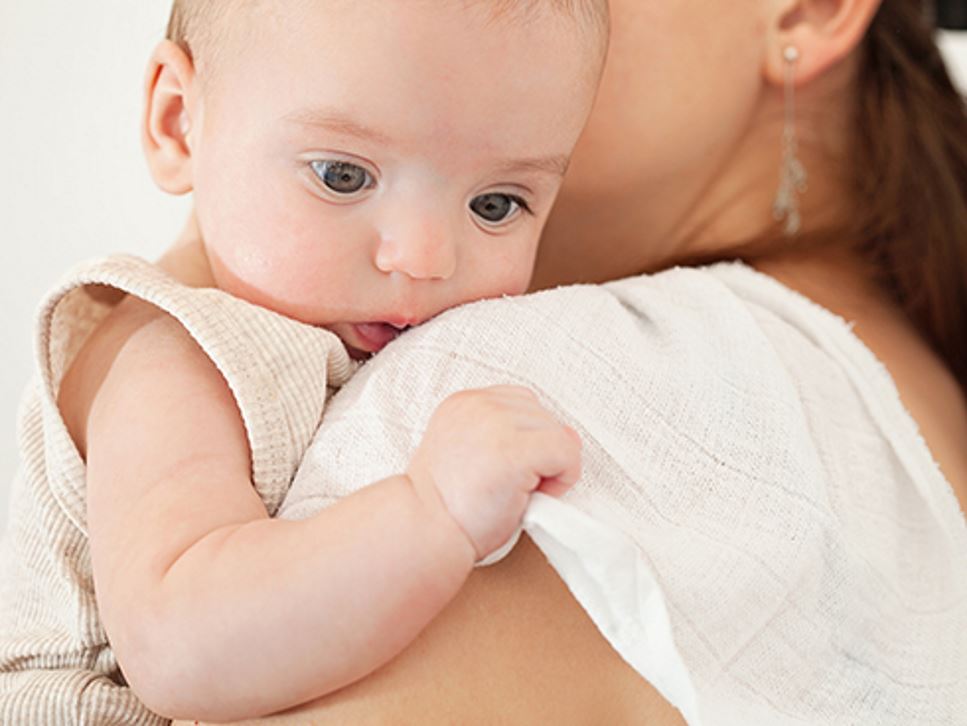 Woman and baby after feeding