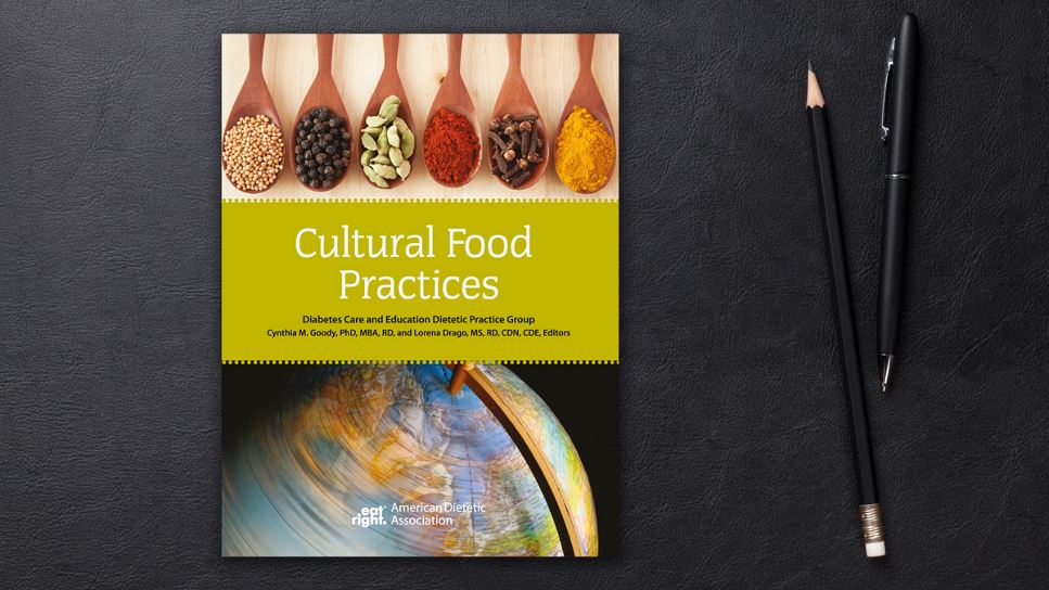 Copy of Cultural Food Practices lying on a desk.