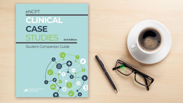 Copy of eNCPT Clinical Case Studies: Student Companion Guide, 2nd Ed. lying on a desk.