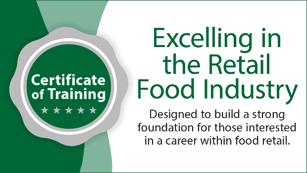 Excelling in the Retail Food Industry Certificate of Training