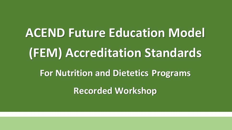 ACEND online learning