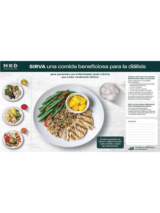 National Kidney Diet Dish Up a Dialysis Friendly Meal Spanish