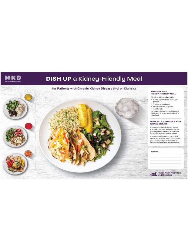 National Kidney Diet Dish Up a Kidney Friendly Meal