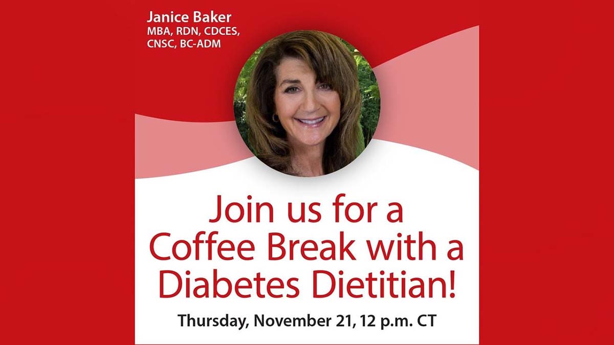 Join us for a Coffee Break with a Diabetes Dietitian!